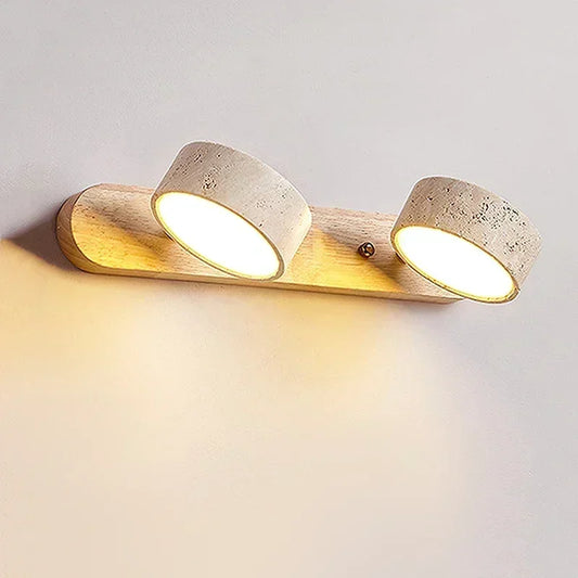 Travertine LED Adjustable Wall Lamp Wabi-Sabi Japandi | Lumfyr