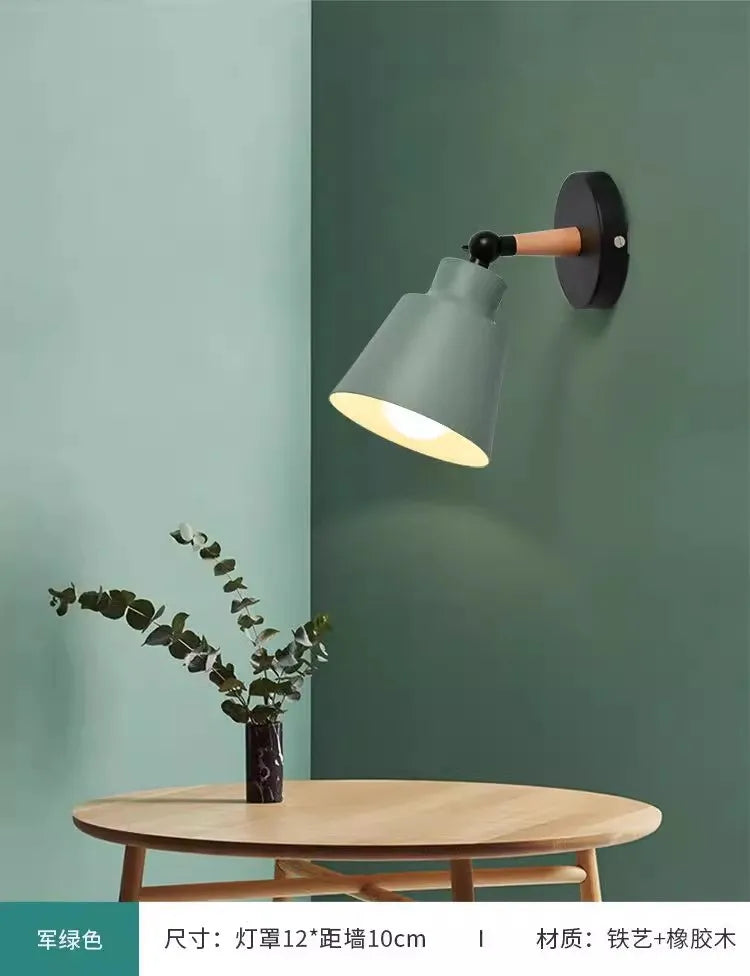 Nordic Wooden Macaron Wall Light Scandinavian Style | Lumfyr