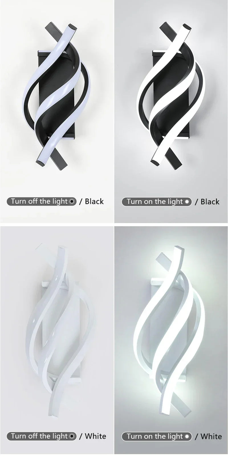 Applique Murale LED Spirale