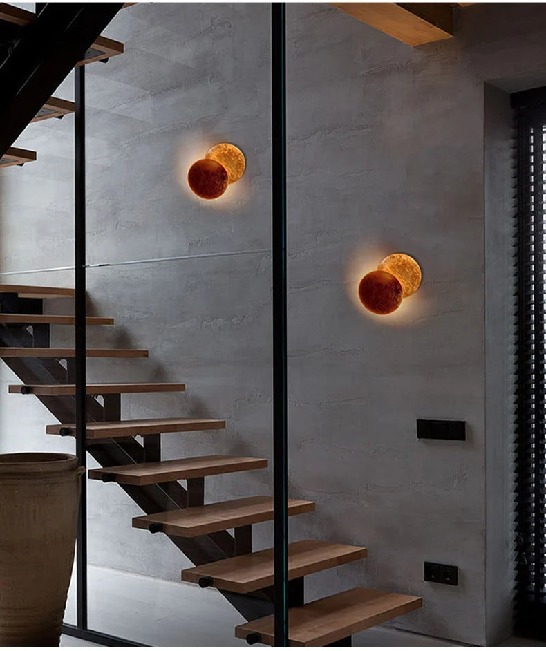 Applique Murale Ronde LED Design Lune