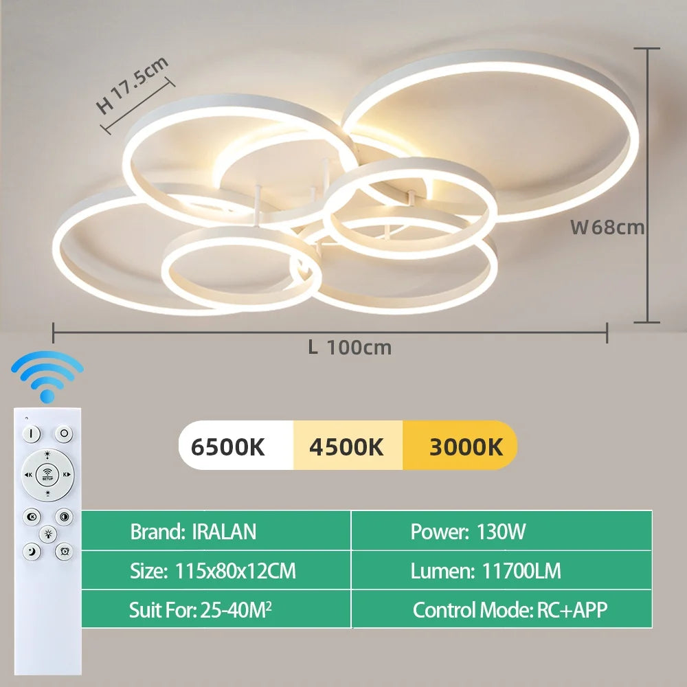 Plafonnier LED Lames 1 à 6 Têtes