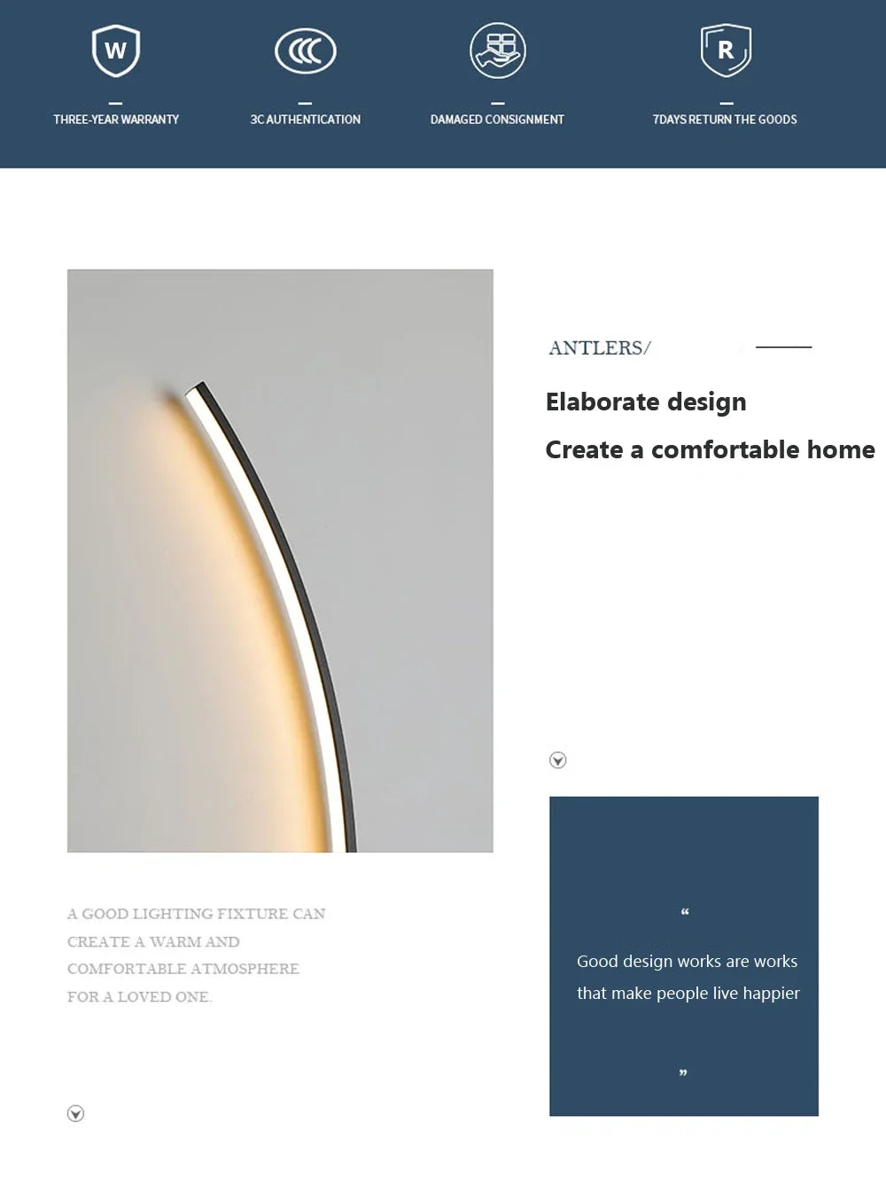 Applique Murale LED Courbée