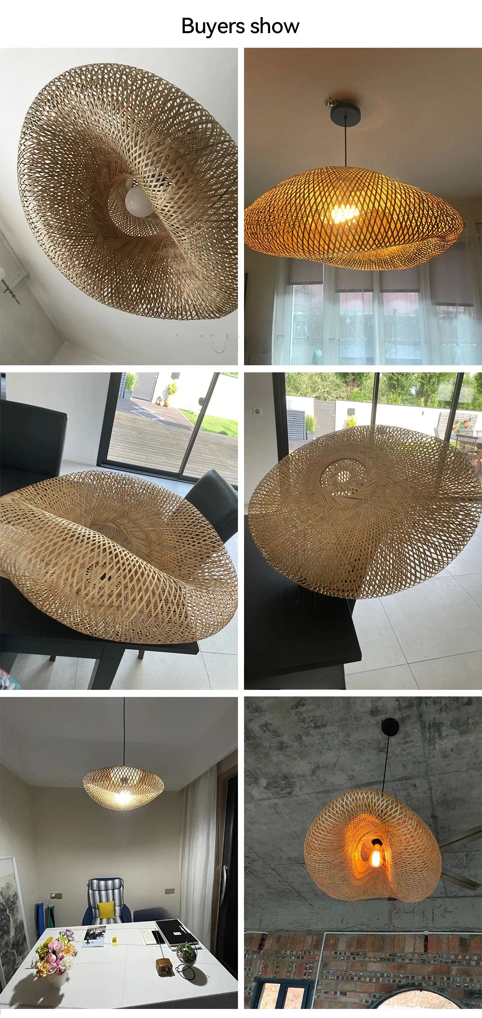 Vintage Braided Bamboo Dining Room Pendant Light | Lumfyr