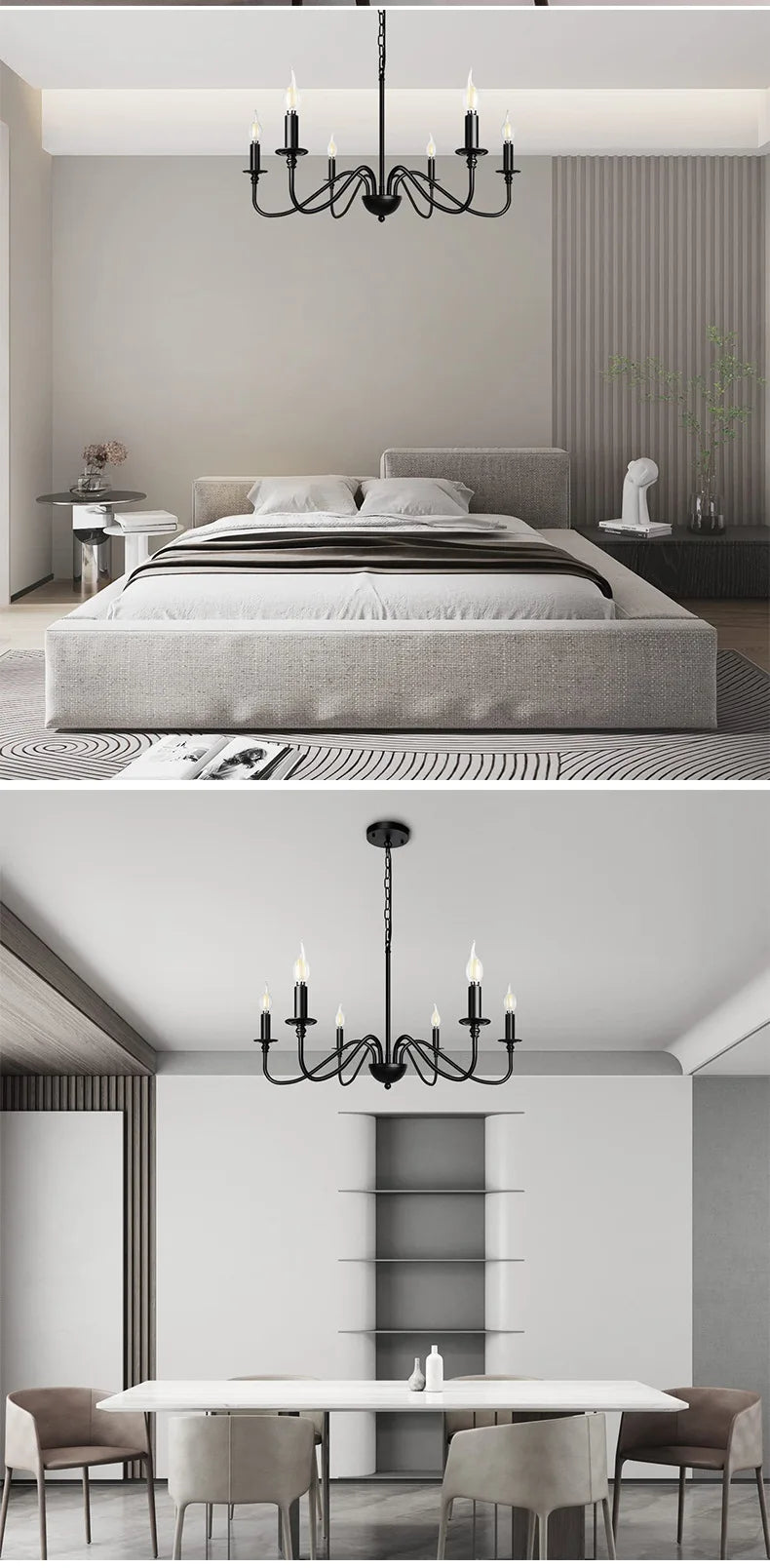 Lustre Rétro 4 à 8 Bras