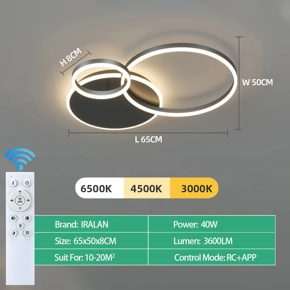 Plafonnier LED Lames 1 à 6 Têtes