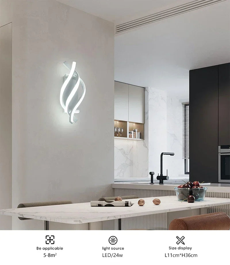Applique Murale LED Spirale