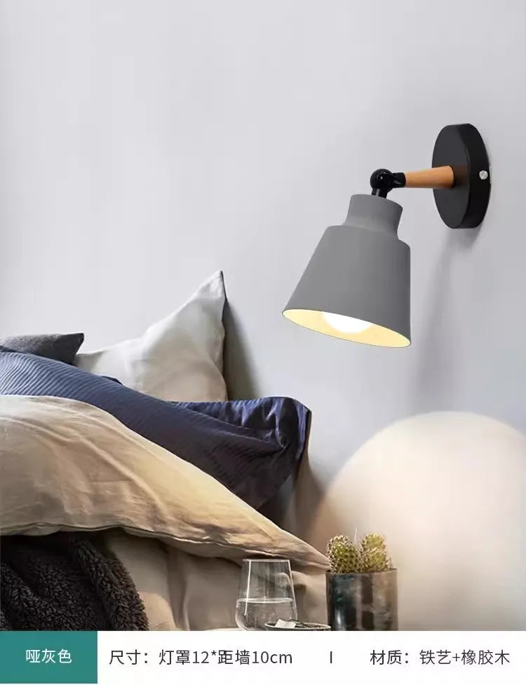 Nordic Wooden Macaron Wall Light Scandinavian Style | Lumfyr
