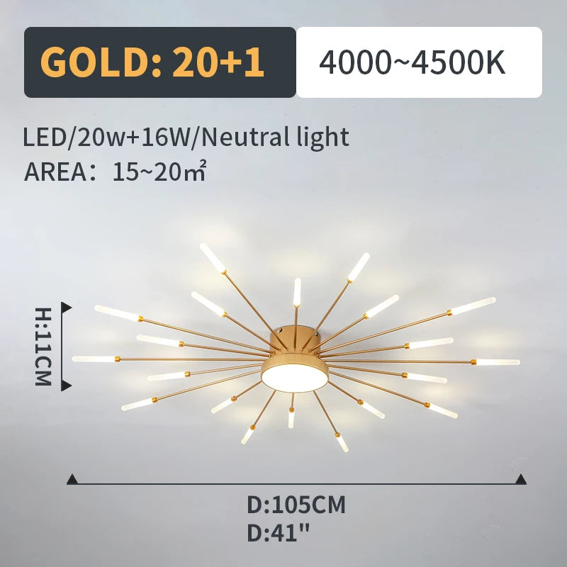 Plafonnier Soleil LED Rayonnant