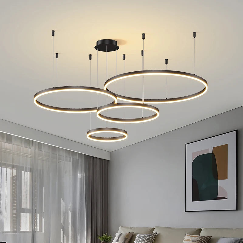 Lustre Anneaux LED Concentriques