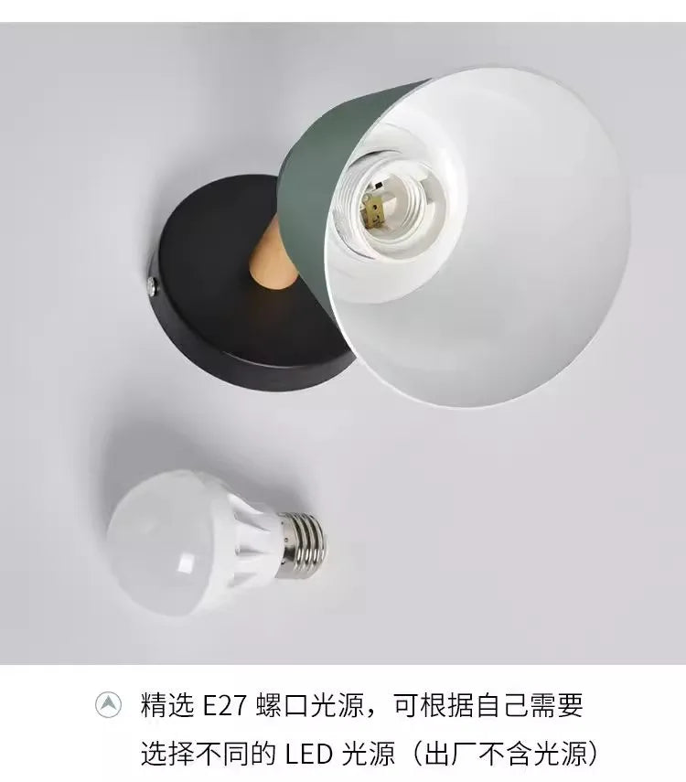 Nordic Wooden Macaron Wall Light Scandinavian Style | Lumfyr