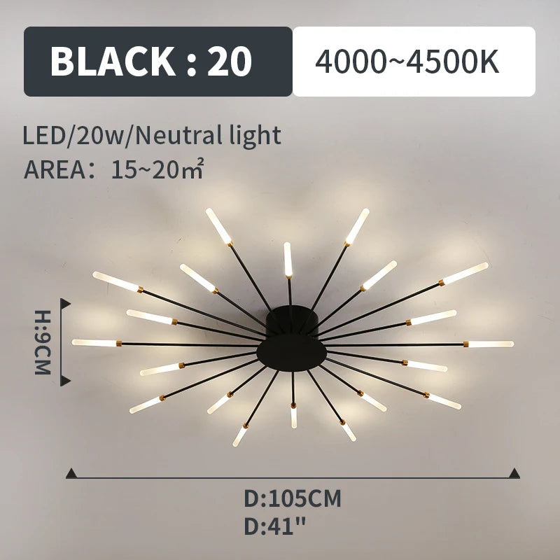 Plafonnier Soleil LED Rayonnant