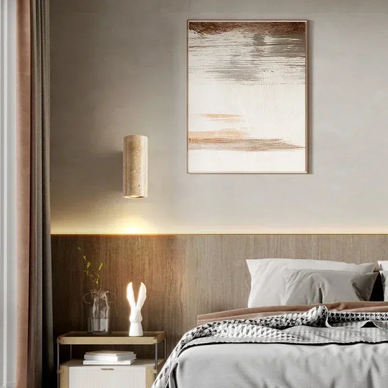 Applique Murale Travertin & Bois LED