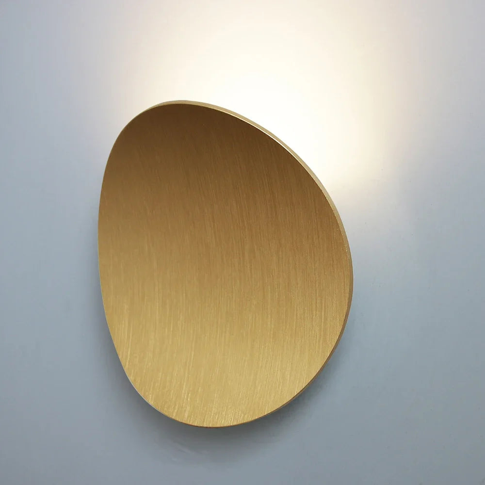 Oval LED Wall Lamp Modern Design Indoor Outdoor — Black White Gold | Lumfyr