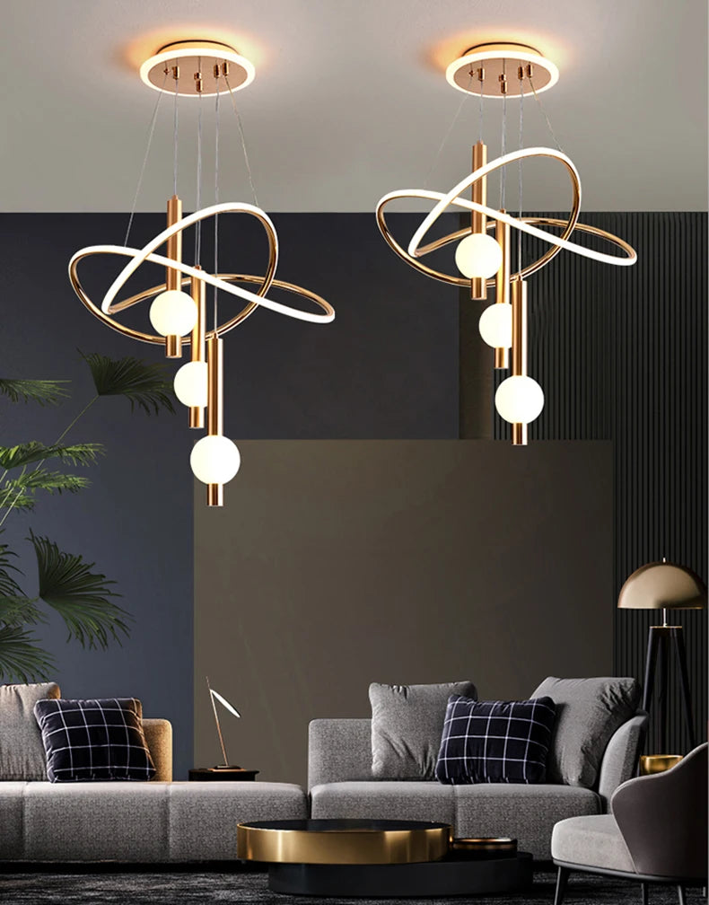 Lustre Suspension LED Pampilles