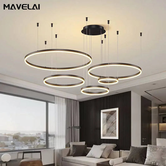 Lustre Anneaux LED Concentriques