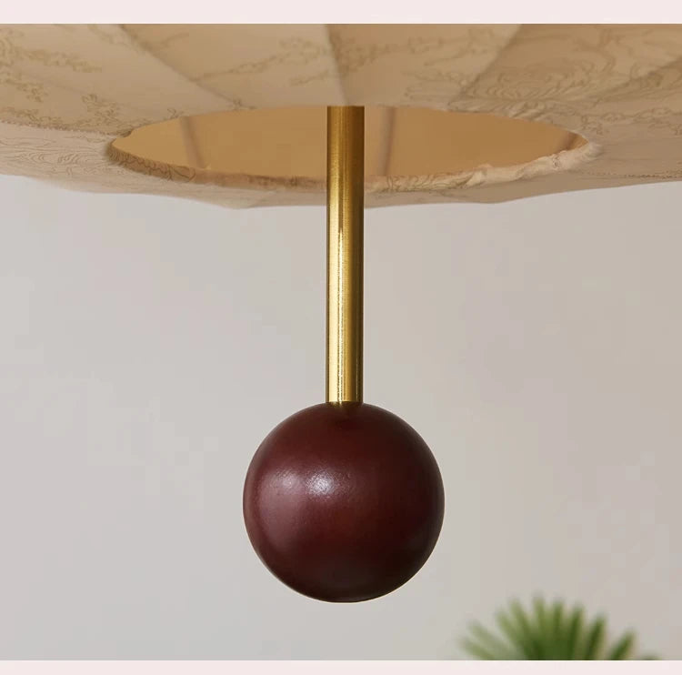 Suspension Tissu Plissé Style Japonais Rétro