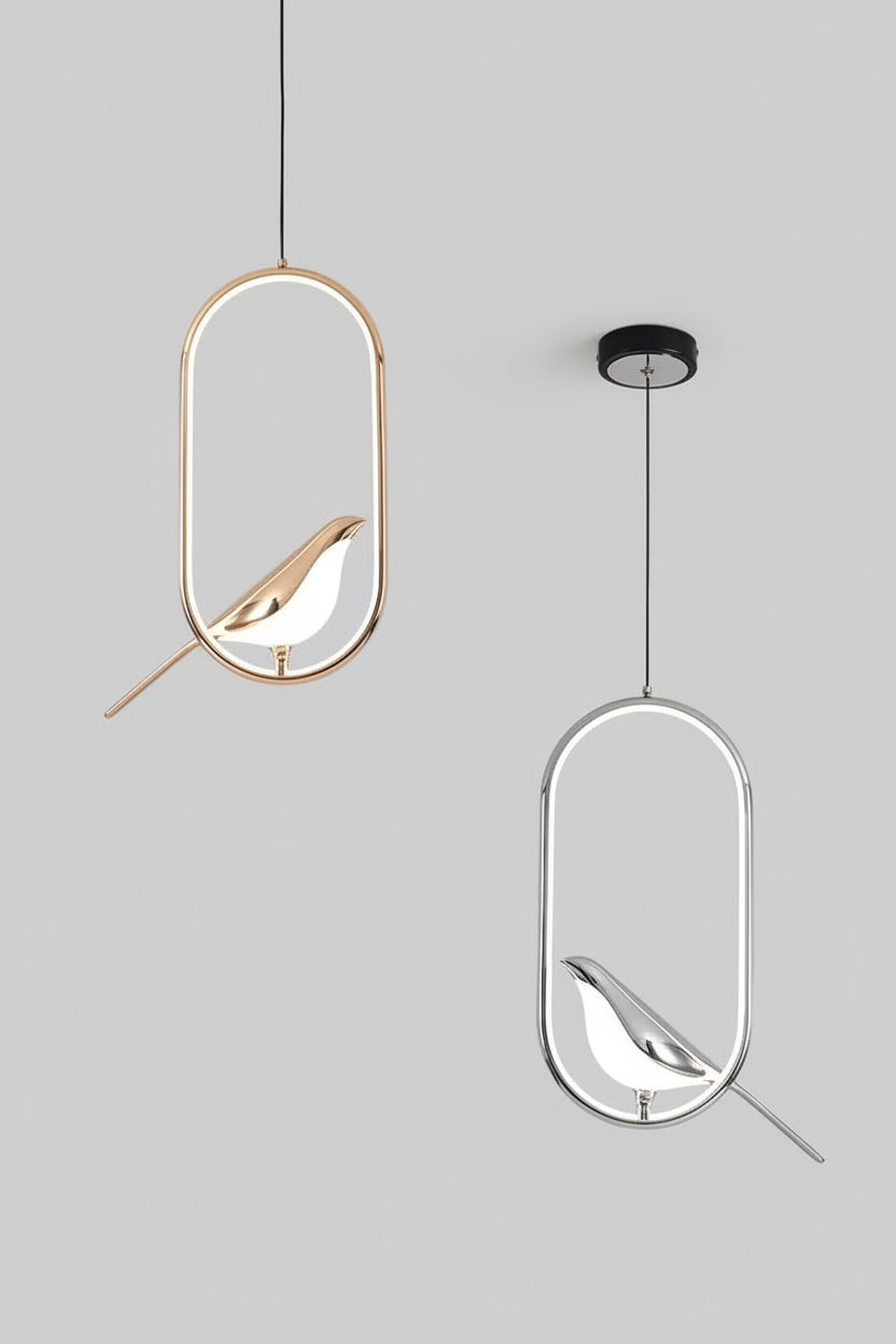Suspension Oiseau Pie LED Ellipse Rotative