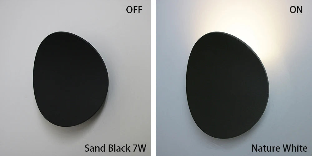 Oval LED Wall Lamp Modern Design Indoor Outdoor — Black White Gold | Lumfyr