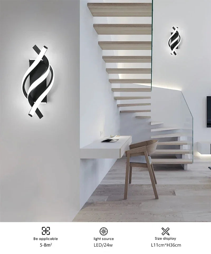 Applique Murale LED Spirale
