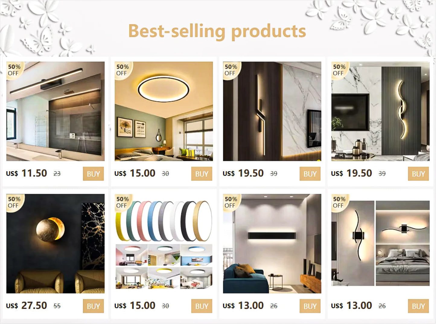 Applique Miroir LED Aluminium