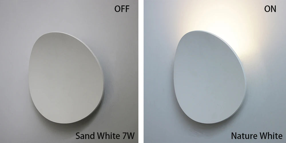 Oval LED Wall Lamp Modern Design Indoor Outdoor — Black White Gold | Lumfyr