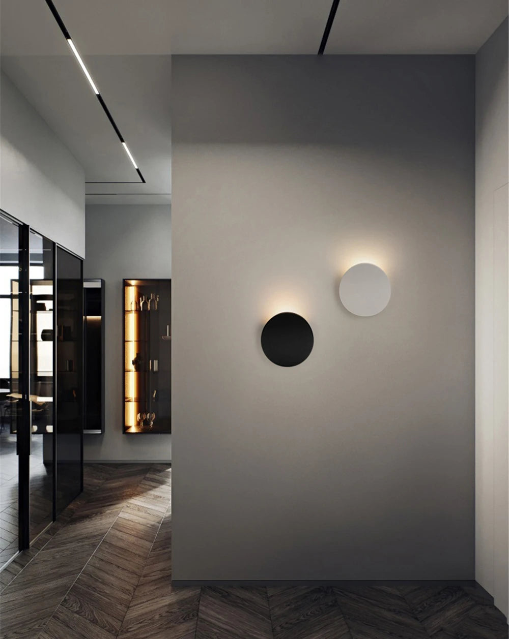 Oval LED Wall Lamp Modern Design Indoor Outdoor — Black White Gold | Lumfyr