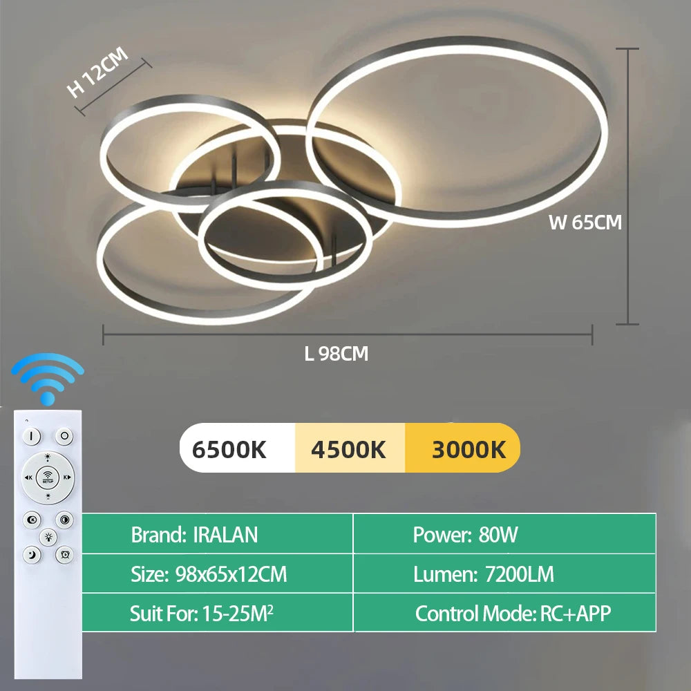 Plafonnier LED Lames 1 à 6 Têtes