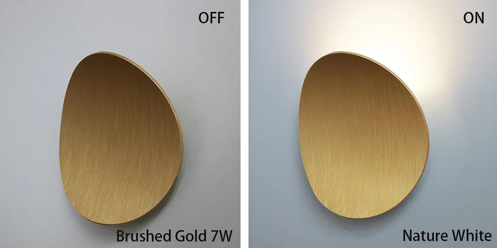 Oval LED Wall Lamp Modern Design Indoor Outdoor — Black White Gold | Lumfyr