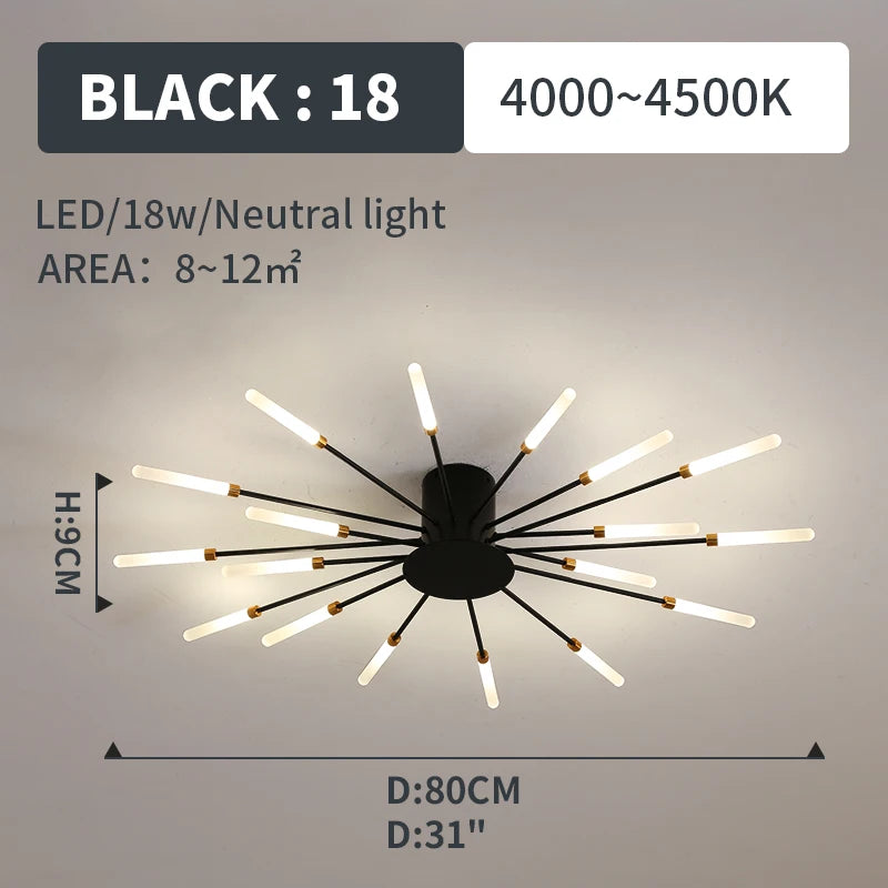 Plafonnier Soleil LED Rayonnant