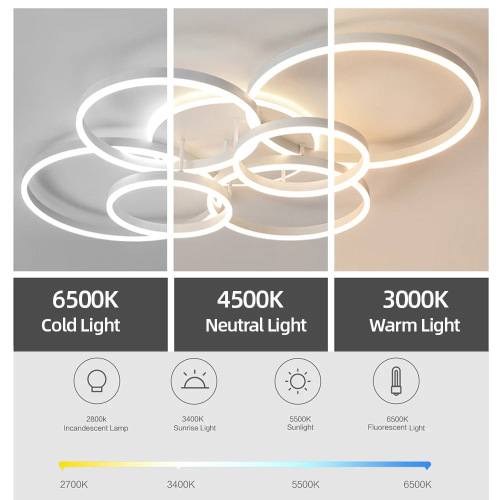 Plafonnier LED Lames 1 à 6 Têtes