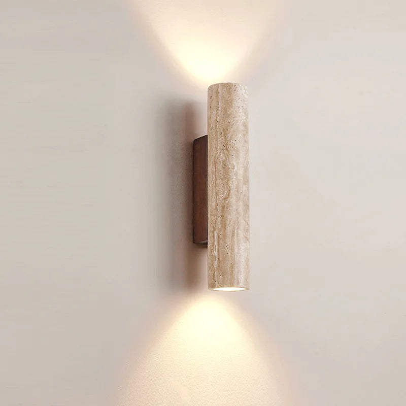 Applique Murale Travertin & Bois LED