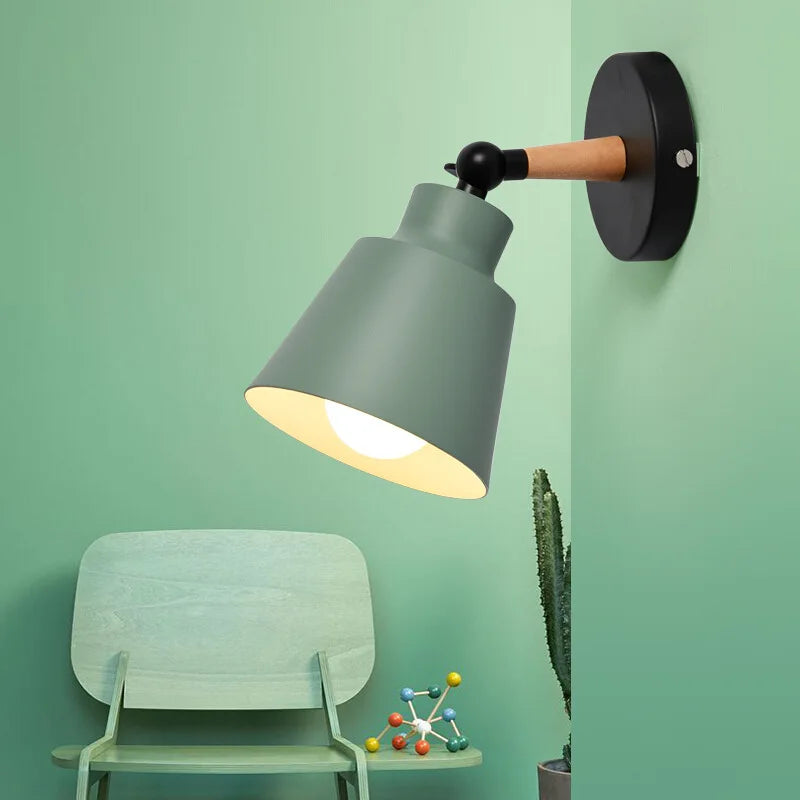 Nordic Wooden Macaron Wall Light Scandinavian Style | Lumfyr