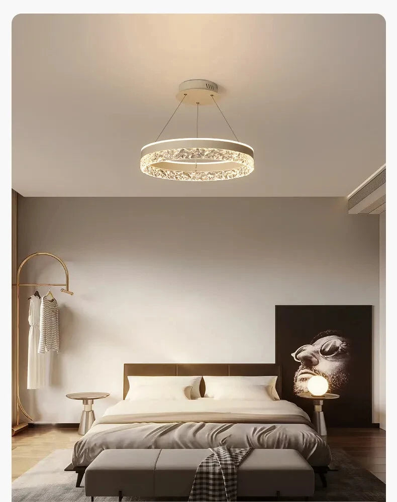 Suspension Anneau Cristal LED