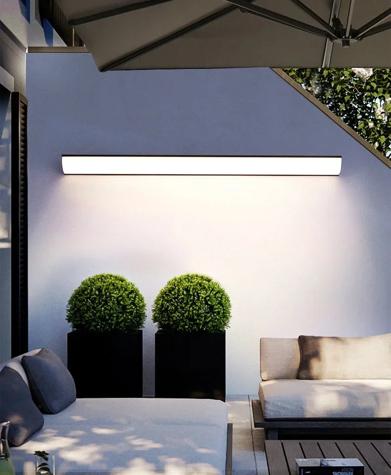 Applique Murale Extérieure LED Bande Longue IP65 Détecteur
