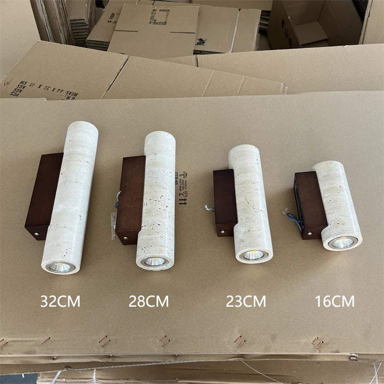 Applique Murale Travertin & Bois LED