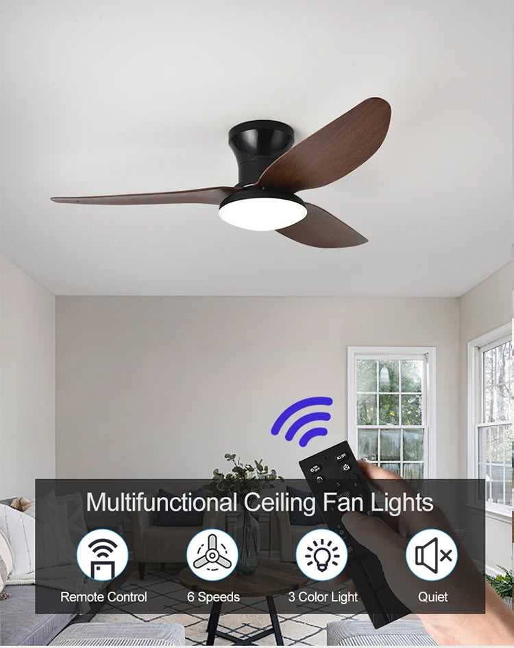 Ventilateur de Plafond LED Dimmable avec Télécommande | Lumfyr