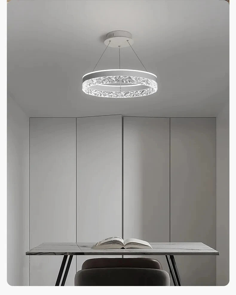 Suspension Anneau Cristal LED
