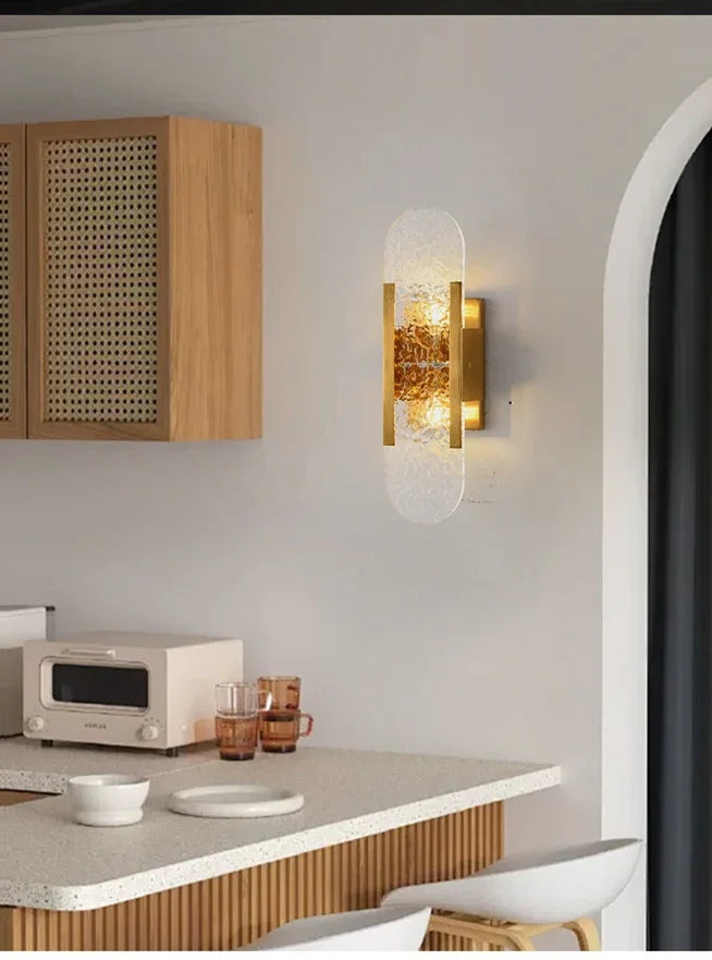 Luxury Contemporary LED Capsule Natural Marble Wall Sconce | Lumfyr