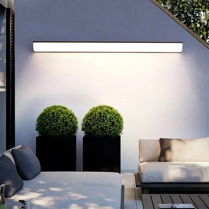 Applique Murale Extérieure LED Bande Longue IP65 Détecteur