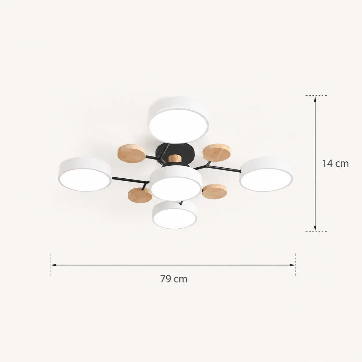 Lustre Plafonnier LED 5 ou 6 Diffuseurs
