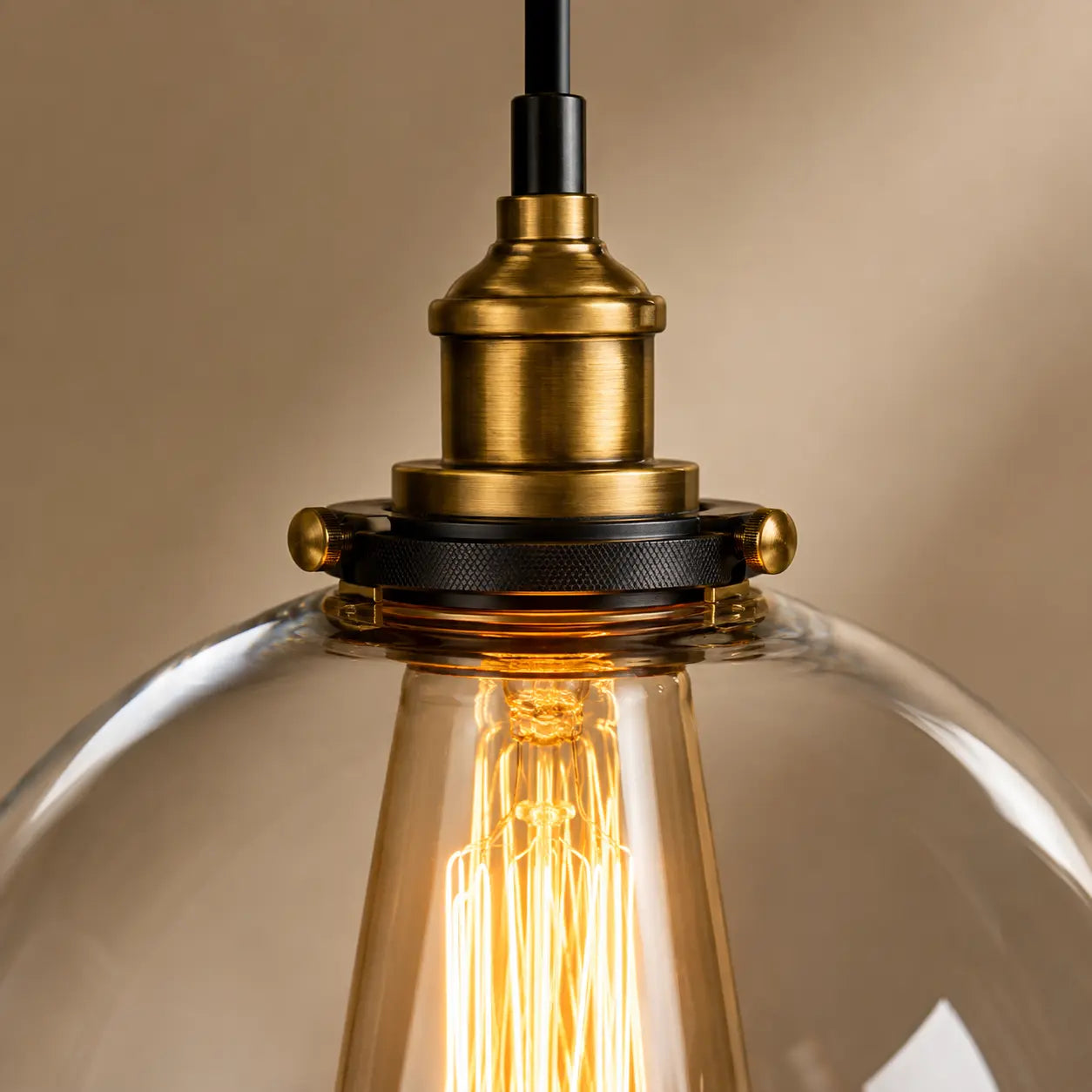 Suspension Globe Verre Fumé