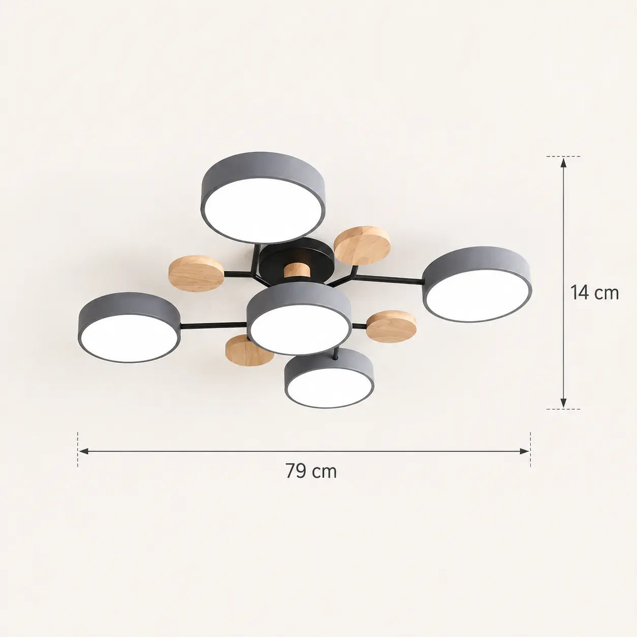 Lustre Plafonnier LED 5 ou 6 Diffuseurs