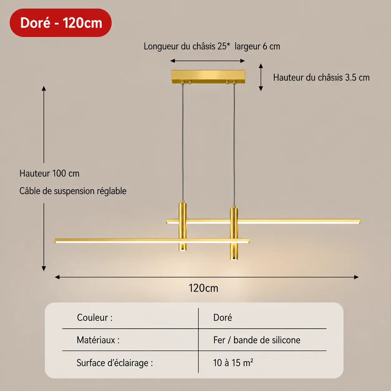 Suspension Linéaire LED Silicone